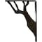 Ekena Millwork Damon Wrought Iron Bracket, (Single center brace), Antiqued Warm Silver 1 1/2"W x 5 1/2"D x 8"H BKTM01X05X08SDAAWS - alternate 4